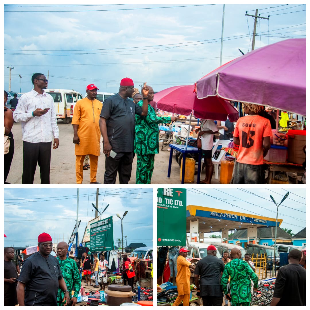 DON'T BLOCK COMMUTTERS RIGHT OF WAY- OSIGWE PLEADS. --As he addresses motorcyclists and traders at Avu junction.     Thcutive Chairman of the Owerri-west LGA, Hon Chief Victor Nnamdi Osigwe, IKEOHA, Jp, has admonished commercial cyclists and traders at Av